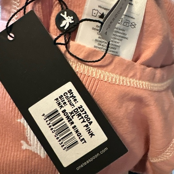 NEW OneTeaspoon DIRTY PINK BOWER BIRD SINGLET Size XL Tank Top - Picture 5 of 5